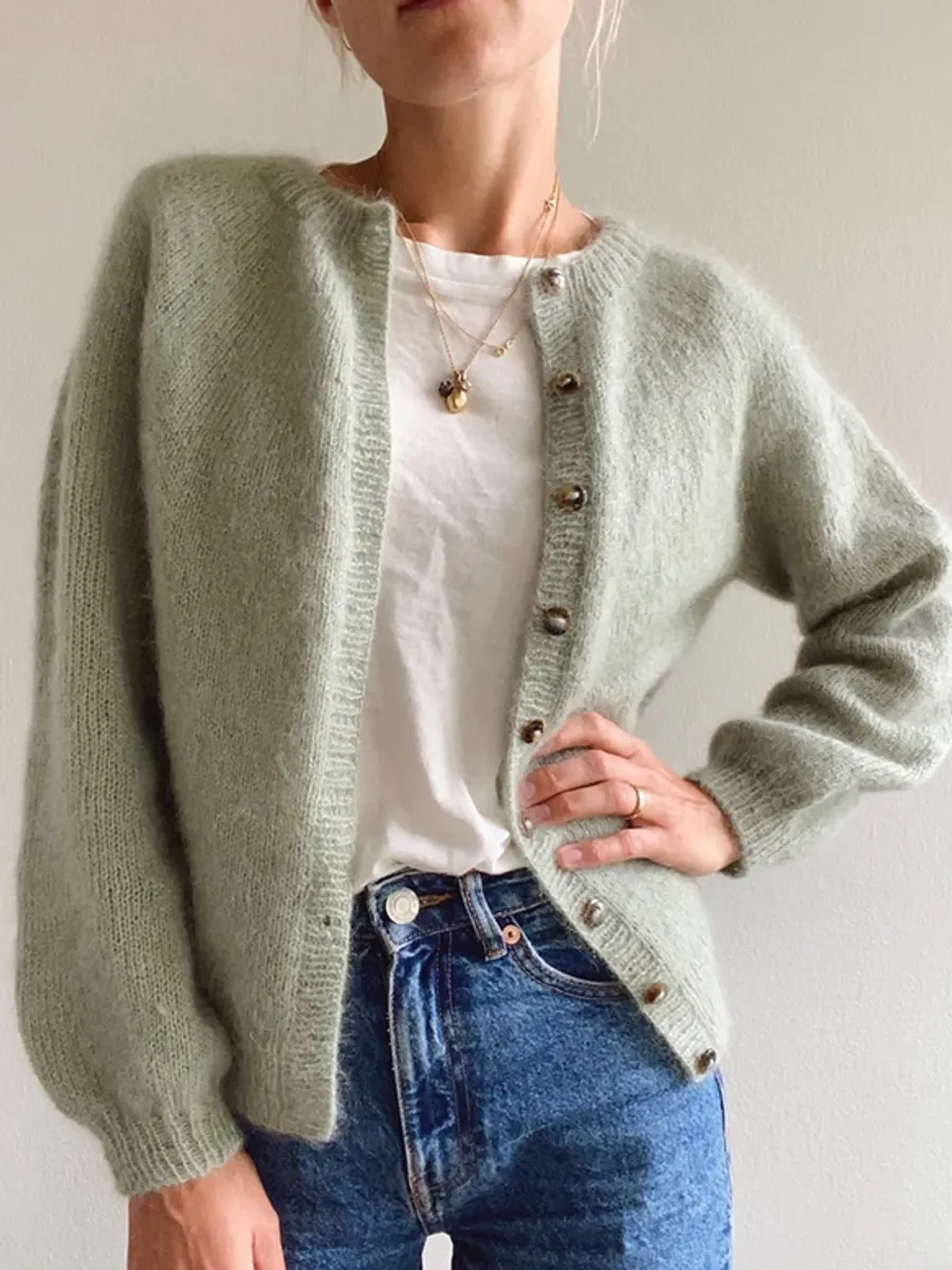 Garnpakke Novice Cardigan Mohair Edition fra PetiteKnit